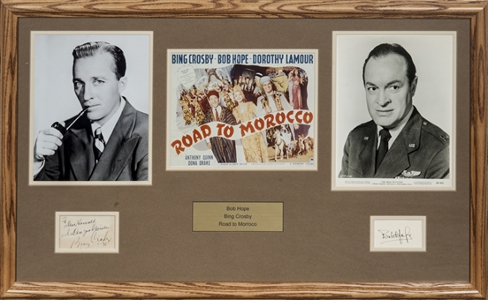 Bob Hope and Bing Crosby Signed Framed Photo (JSA LOA)